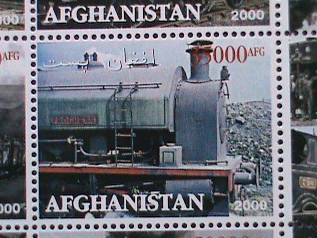 AFGHANISTAN-STAMP-2000 CLASSIC TRAINS  - MNH STAMP SHEET RARE