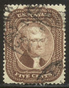 U.S. #29 Used BEAUTY - 5c Brown