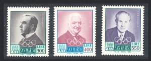 San Marino 90th Anniversary of Intl Olympic Committee 3v 1984 MNH SG#1221-1223