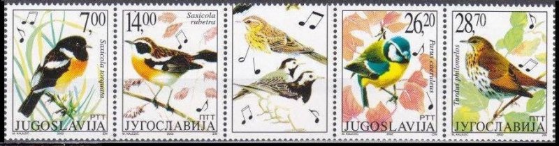 2002 Yugoslavia 3061-3064strip Birds 10,00 €