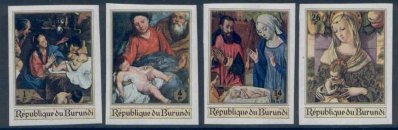 Burundi 222-5 imperf MNH Art, Paintings, Madonna, Carlo Crivelli