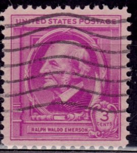 United States, 1940, Ralph Waldo Emerson. Author, 3c, sc#861, used