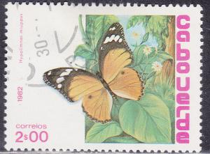 Cape Verde 457 Used 1982 Hypolimnas Misippus, Butterfly