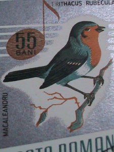 ​ROMANIA STAMP- WORLD LOVELY BEAUTIFUL SONG BIRDS-CTO STAMPS SET VERY FINE