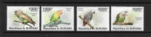 BIRDS - BURUNDI #872-5 PARROTS   MNH