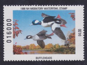 State Hunting/Fishing Revenues - NH - 1988 Duck Stamp - NH-6 - MNH