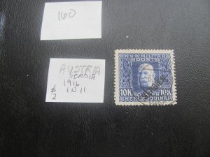 AUSTRIA/SERBIA 1916 USED XF $11 (222)