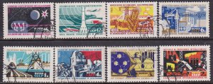 Russia 1966 Sc 3078-85 Mechanization Automation Electronics Science Stamp CTO