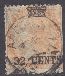 Straits Setts Scott 9 - SG10, 1867 Crown Colony 32c on 2a used