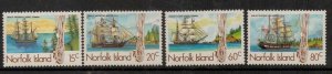 NORFOLK ISLAND SG360/3 1985 19th CENTURY WHALING SHIPS MNH