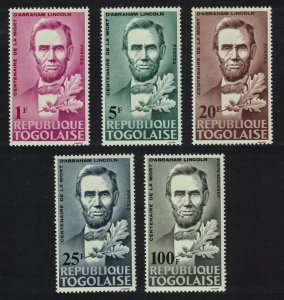 Togo Death Centenary of Lincoln 5v 1965 MNH SC#521-524+C45 SG#413-417