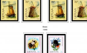 COLOR PRINTED LITHUANIA 1990-2019 STAMP ALBUM PAGES (103 illustrated pages)