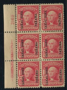 Canal Zone 5 Mint Plate Block of 6 Stamps BZ1718