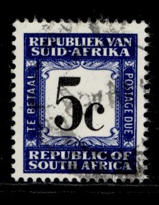 SOUTH AFRICA QEII SG D55, 5c deep blue & grey-blue, FINE USED.