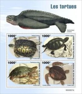 2022/08 - NIGER - TURTLES        4V  complet set    MNH ** T