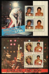 ST VINCENT 1985 Michael Jackson; Scott 894-901; MNH