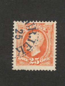 SWEDEN-USED  STAMP - 25 ore - 1891/1910.