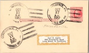 United States Pennsylvania Harnedsville Rur. Sta. Confluence 1957 4-bar  1937...