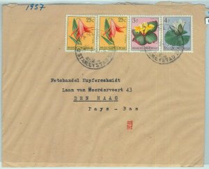 67437 - Belgian CONGO Belgian - Postal History - STAMPS on COVER 1957 FLOWERS-