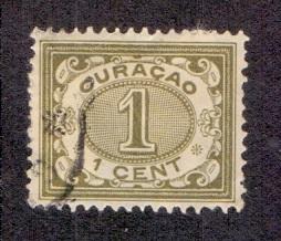 Curacao  1904 used   numbers  1 ct   #