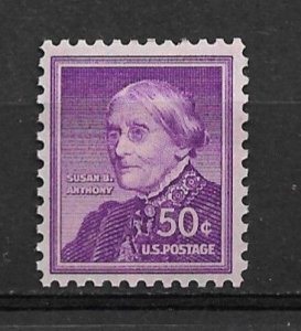 1958 Sc1051 50¢ Susan B.  Anthony MNH