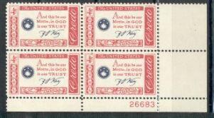 US Stamp #1142 MNH - CREDO - Plate Block of 4