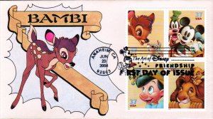 #3865-68 Art of Disney - Friendship Montgomery FDC