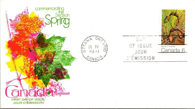 Canada 1971 FDC - The Season Of Spring, Spring Printeps - Ottawa, Ont - J9052