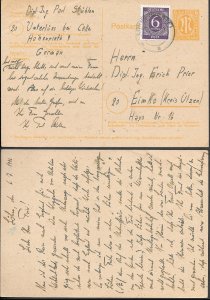 Germany WW2 Rheinmetall Missile Engineer Erich Prier Postcard 1946. Fritz-X