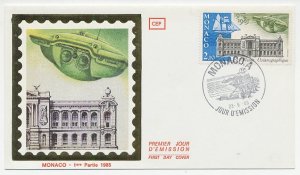 Cover / Postmark Monaco 1985 Oceanography - Submarine