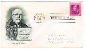 US #988(Me-5)3c Samuel Gompers FDC Artmaster Cachet CV $2.00