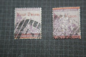 CAPE OF GOOD HOPE 20  USED  2 DIFFERENT OVERPRINT VARIETIES NEAT