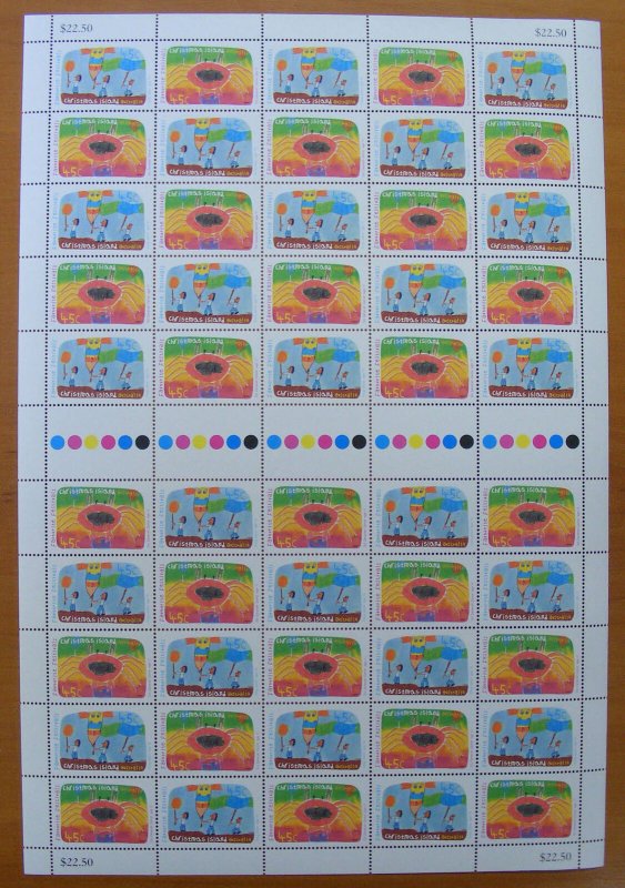 Australia Christmas Is 1999 45c Favourite Festivals sheet of 50 MUH** 