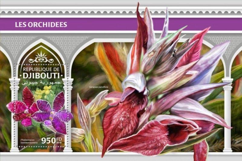 Djibouti - 2018 Orchids on Stamps - Stamp Souvenir Sheet - DJB18311b