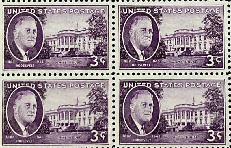 932 Franklin D Roosevelt - White House 3¢ MNH sheet 0f 50  1945