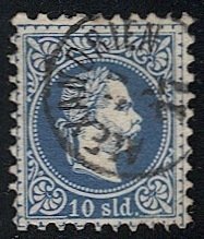 Austrian Offices in Turkey 1867 Sc 4 10sld Used VF, Alexandrien, Egypt postmark