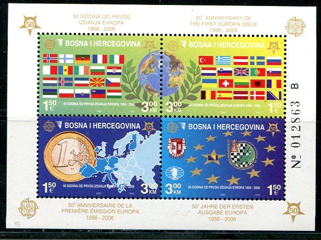 Bosnia   2005  Europa mini sheet perf.  Mint VF NH