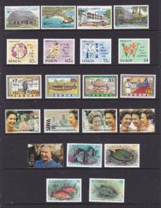 Samoa x 5 MNH modern sets