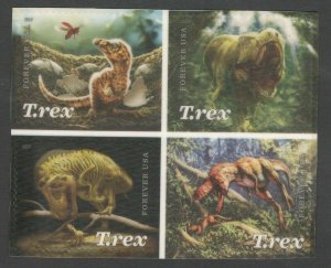 5410-13 (5413a) Tyrannosaurus Rex Block Of 4 Mint/nh Free Shipping