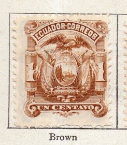 Ecuador 1881 Early Issue Fine Mint Hinged 1c. NW-218939