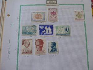 Chile Airmails and Telegraph Stamp Collection 1936-1970 on Yvert Album Pages