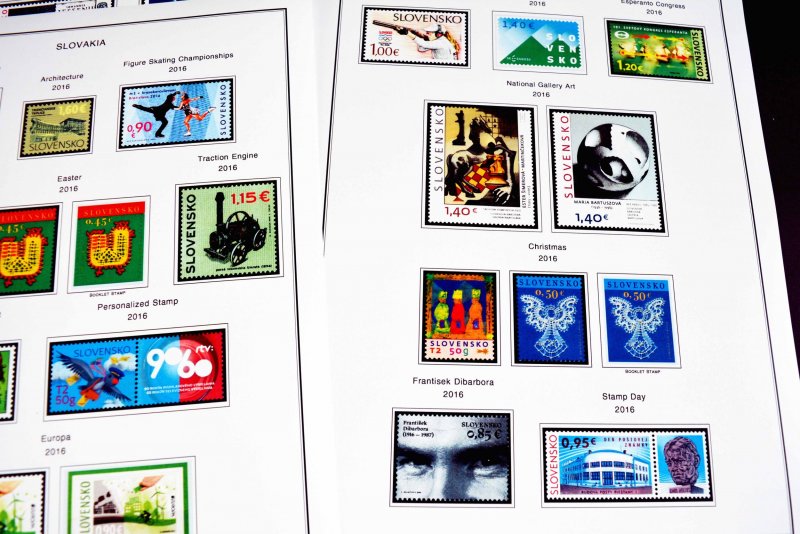 COLOR PRINTED SLOVAKIA 1939-2010 + 2011-2020 STAMP ALBUM PAGES (136 ill. pages)