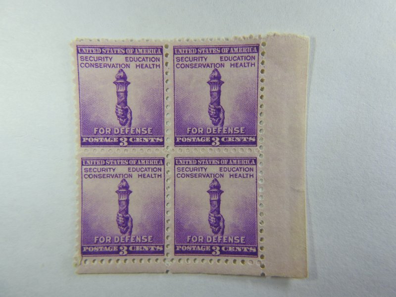 U. S. #901 mint block  OG  NH  tiny crease top rt.