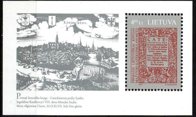 Lithuania 1997 First Publication Lithuanian Book S/S MNH