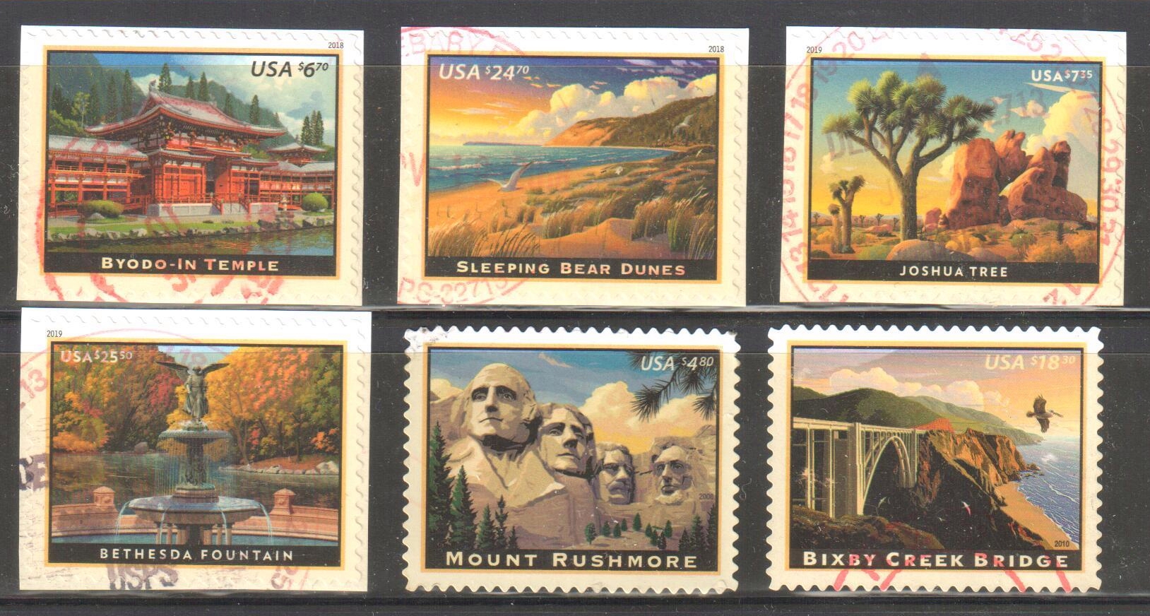 USA HIGH Value stamp Collection 6 stamps United States, General Issue Stamp / HipStamp