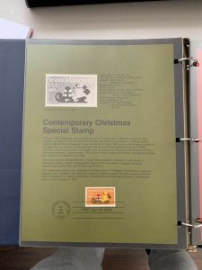 USPS Souvenir Page Scott 1940, 1981 contemporary Christmas special stamps