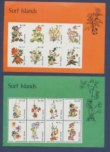 AUSTRALIA - SURF ISLANDS cinderellas - 16 different MNH S/S - see the scans