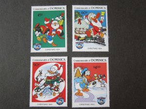 Dominica 1984 Sc 869-871,873 Disney MNH