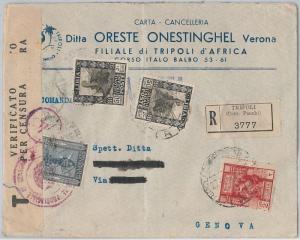 53679 - ITALY COLONIES: LIBIA - Sass 57 + other stamps on ENVELOPE from TRIPOLI-