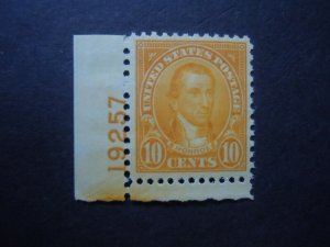 1932 #642 10c Monroe Plate # Single MNH OG VF Includes New Mount